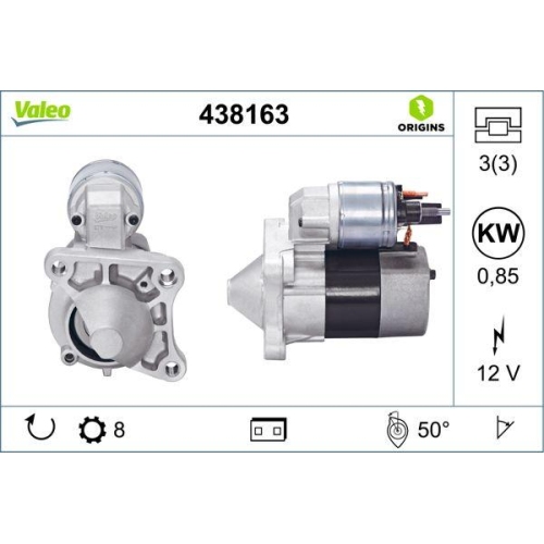 Starter Valeo 438163 Valeo Origins New Oe Technologie f&uuml;r Mitsubishi Nissan