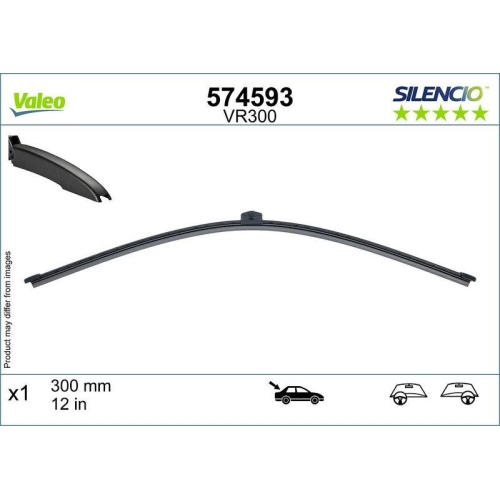 Wischblatt Valeo 574593 Silencio Rear f&uuml;r Audi Bmw Mercedes Benz Mercedes Benz