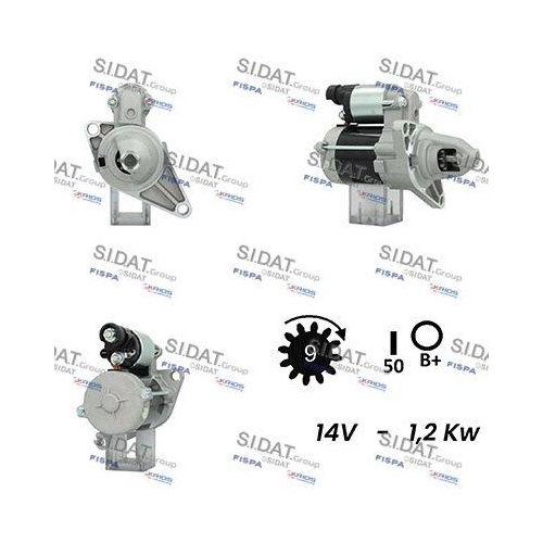 Starter Sidat S12DE0513A2 f&uuml;r Honda