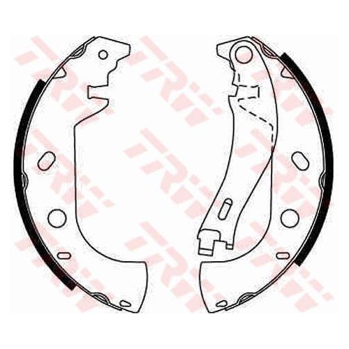 Bremsbackensatz Trw GS8653 f&uuml;r Fiat Hinterachse