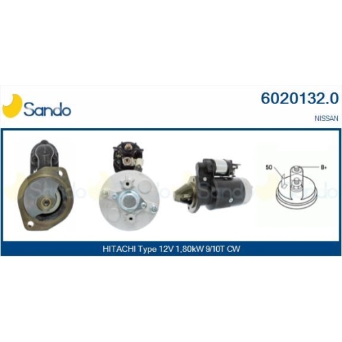Starter Sando 6020132.0 f&uuml;r Mitsubishi Nissan Hitachi
