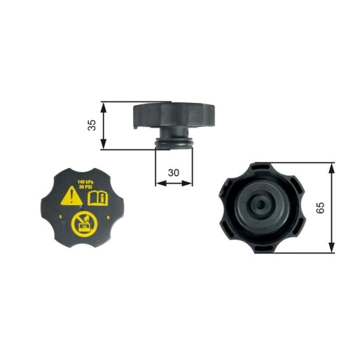Verschlussdeckel Kühlmittelbehälter Gates RC249 für Gmc Opel Saab Vauxhall Buick