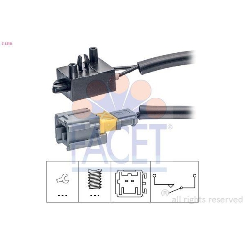 Schalter Kupplungsbetätigung (gra) Facet 7.1210 Made In Italy - Oe Equivalent DS