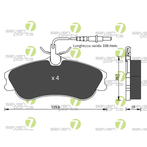 Bremsbelagsatz Scheibenbremse 7 Seven Parts SVP20270 f&uuml;r Citro&euml;n Opel Peugeot