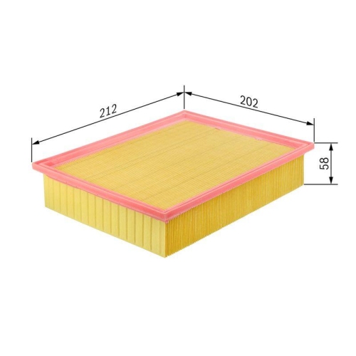 Luftfilter Bosch F026400057 f&uuml;r Alfa Romeo Fiat Opel Vauxhall
