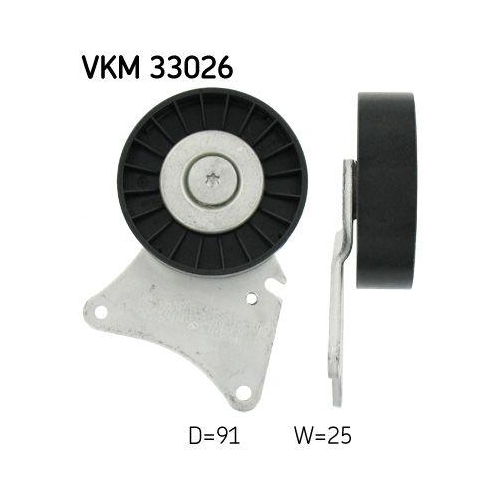 Umlenk /führungsrolle Keilrippenriemen Skf VKM 33026 für Citroën Peugeot Links