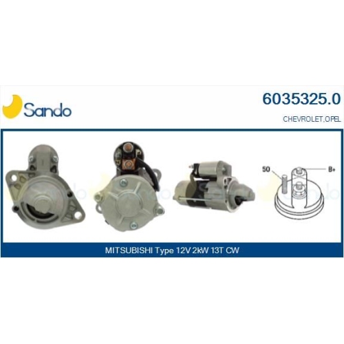 Starter Sando 6035325.0 für Mitsubishi Opel General Motors