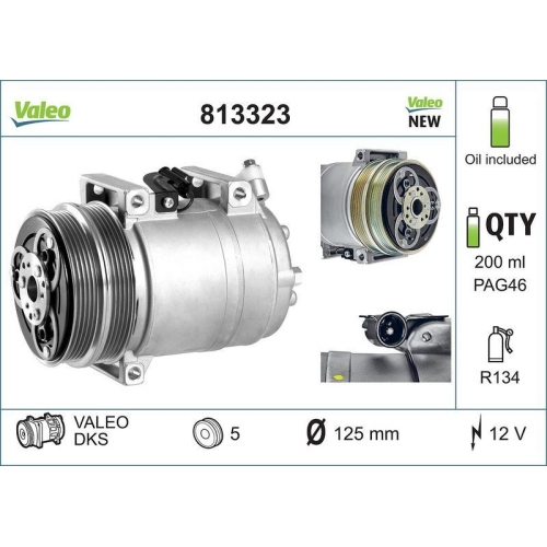 Kompressor Klimaanlage Valeo 813323 Valeo Origins New Oe Technologie f&uuml;r Ford
