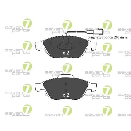 Bremsbelagsatz Scheibenbremse 7 Seven Parts SVP19410 für Alfa Romeo Lancia