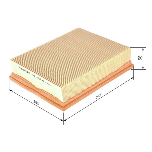 Luftfilter Bosch 1457433771 für Gmc Opel Vauxhall Chevrolet