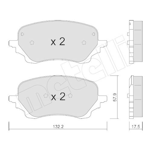 Bremsbelagsatz Scheibenbremse Metelli 22-1247-0 f&uuml;r Ford Vorderachse