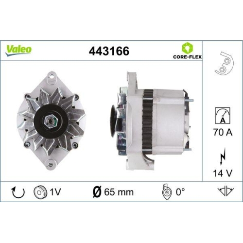 Generator Valeo 443166 Valeo Core-flex f&uuml;r Bedford Opel Vauxhall