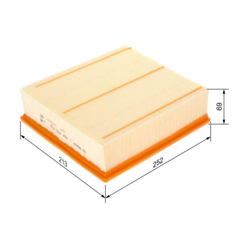 Luftfilter Bosch 1457433772 f&uuml;r Audi Austin Nissan Rover Skoda VW