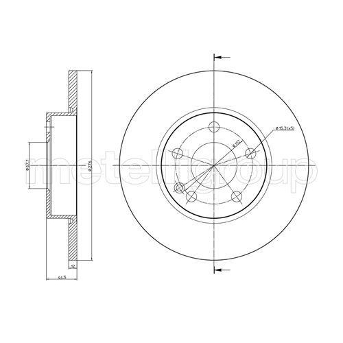 Bremsscheibe Metelli 23-0830C f&uuml;r Mercedes Benz Mercedes Benz Vorderachse