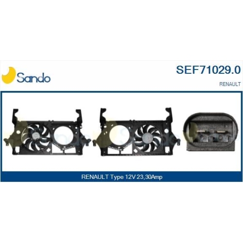Elektromotor K&uuml;hlerl&uuml;fter Sando SEF71029.0 f&uuml;r Renault