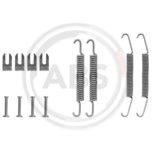 Accessory Kit Brake Shoes A.b.s. 0610Q for Fiat Seat Fso Rear Axle
