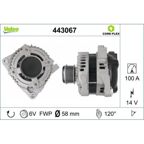 Generator Valeo 443067 Valeo Core-flex für Toyota