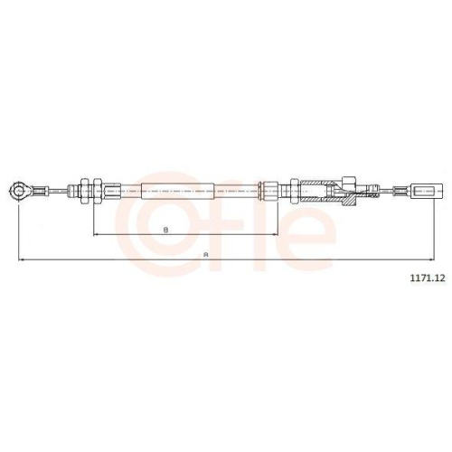 Seilzug Feststellbremse Cofle 1171.12 für Citroën Fiat Vorne