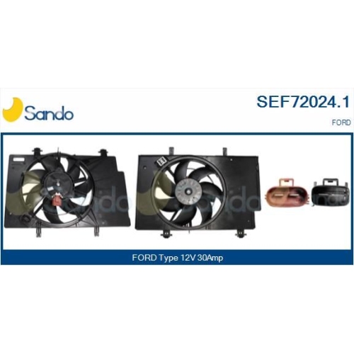 Elektromotor K&uuml;hlerl&uuml;fter Sando SEF72024.1 f&uuml;r Ford
