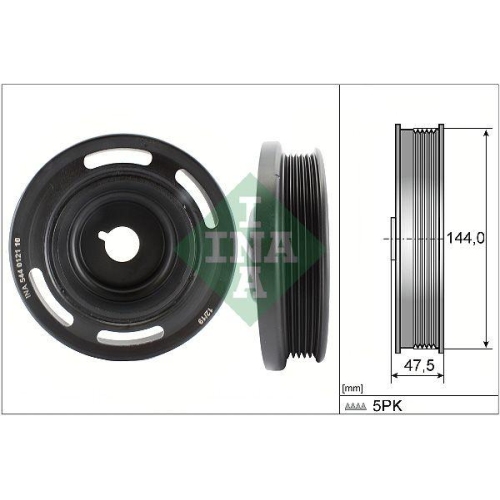 Riemenscheibe Kurbelwelle Schaeffler Ina 544 0121 10 für Opel Vauxhall