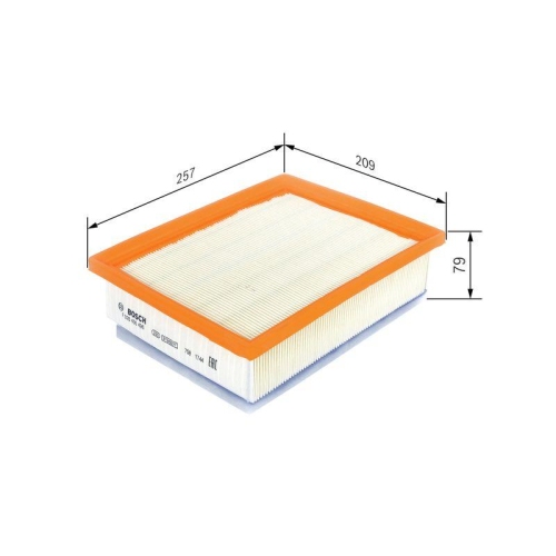 Luftfilter Bosch F026400496 f&uuml;r Fiat Gmc Nissan Opel Renault Vauxhall