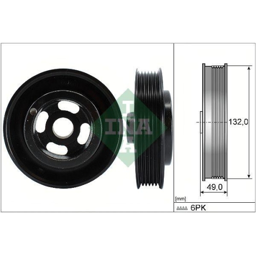Riemenscheibe Kurbelwelle Schaeffler Ina 544 0126 10 für Ford