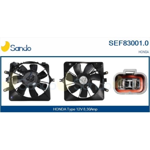 Elektromotor K&uuml;hlerl&uuml;fter Sando SEF83001.0 f&uuml;r Honda