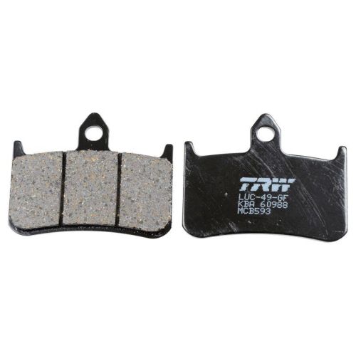 Brake Pad Set Disc Brake Trw MCB593 Organic Allround for Front Axle