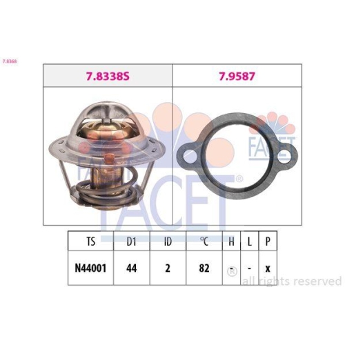 Thermostat K&uuml;hlmittel Facet 7.8368 Made In Italy - Oe Equivalent f&uuml;r Suzuki