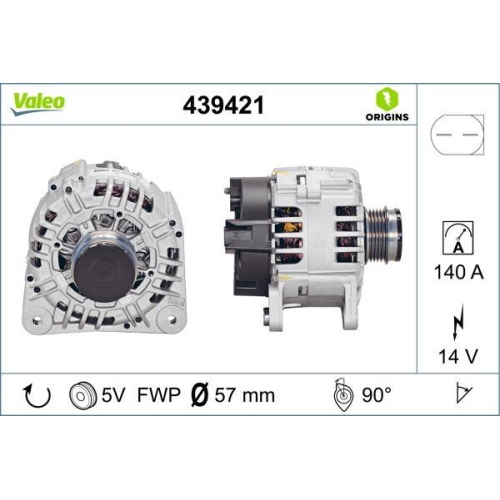 Alternator Valeo 439421 Valeo Origins New Oe Technology for Audi Skoda VW