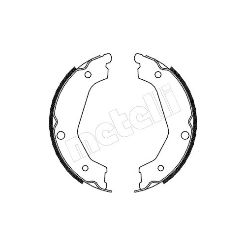 Bremsbackensatz Feststellbremse Metelli 53-0227 f&uuml;r Kia Hinterachse