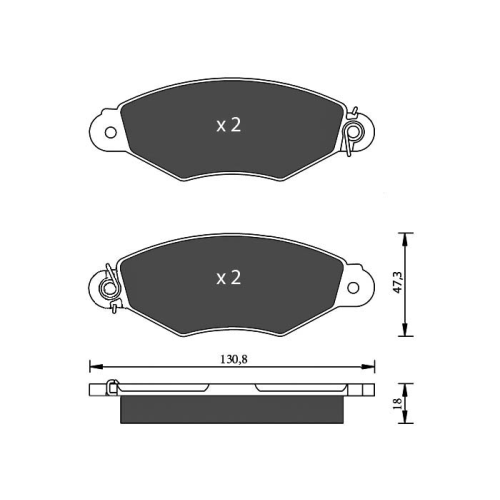 Bremsbelagsatz Scheibenbremse 7 Seven Parts SVP19550 für Citroën Peugeot Renault