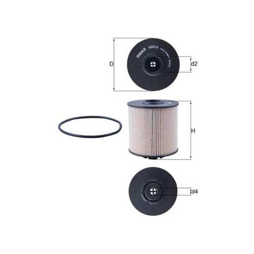 Fuel Filter Mahle KX 67/2D for K&auml;ssbohrer Mercedes Benz Mercedes Benz Liebherr