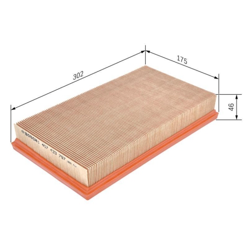 Luftfilter Bosch 1457433797 für Saab Scania