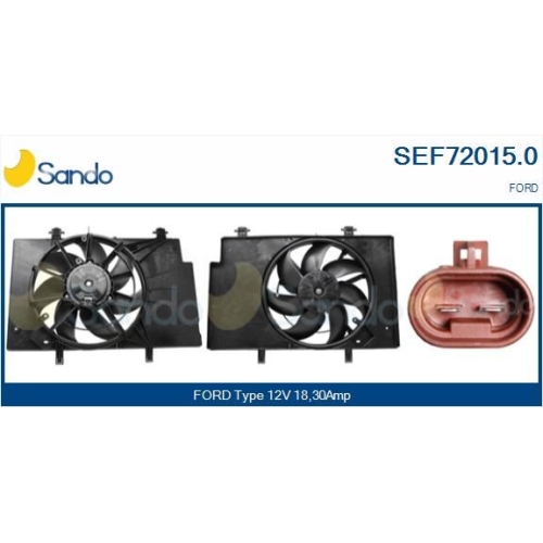 Elektromotor K&uuml;hlerl&uuml;fter Sando SEF72015.0 f&uuml;r Ford