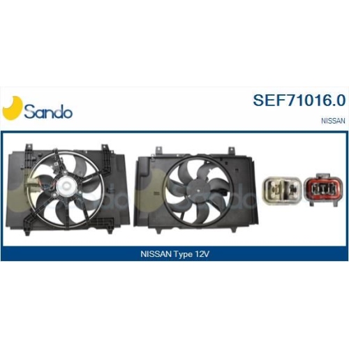 Elektromotor K&uuml;hlerl&uuml;fter Sando SEF71016.0 f&uuml;r Nissan