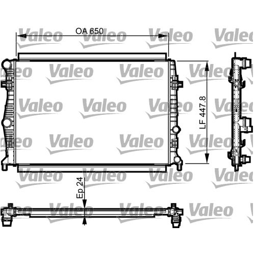 Kühler Motorkühlung Valeo 735556 für Audi Seat Skoda VW