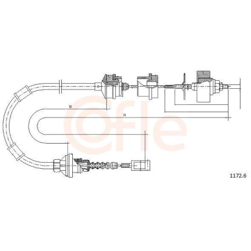 Seilzug Kupplungsbetätigung Cofle 1172.6 für Fiat