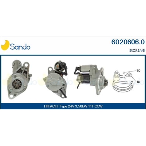 Starter Sando 6020606.0 für Isuzu Hitachi