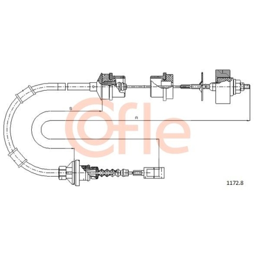 Seilzug Kupplungsbetätigung Cofle 1172.8 für Citroën Fiat Peugeot