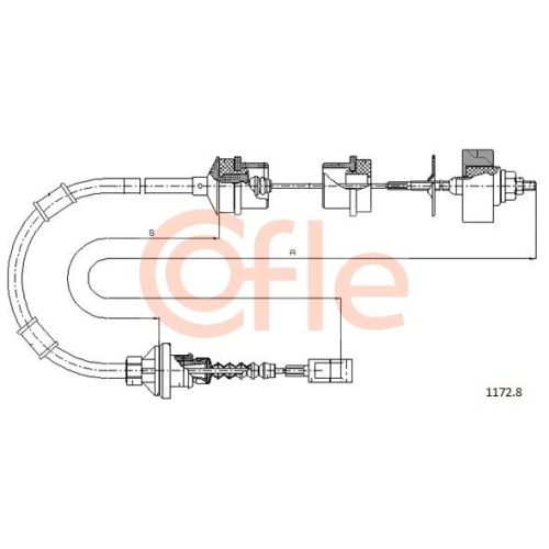 Cavo Comando Comando Frizione Cofle 1172.8 per Citroën Fiat Peugeot