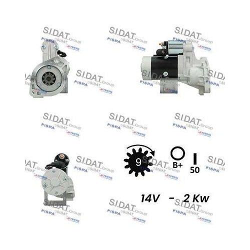 Starter Sidat S12HT0568A2 f&uuml;r Nissan Hitachi