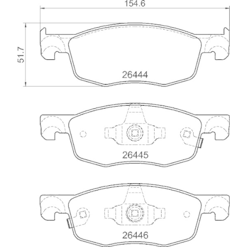 Bremsbelagsatz Scheibenbremse Brembo P83185 Prime Line f&uuml;r Mazda Toyota