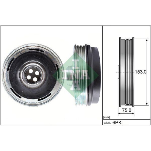Riemenscheibe Kurbelwelle Schaeffler Ina 544 0169 10 für Bmw Mini