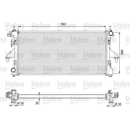 K&uuml;hler Motork&uuml;hlung Valeo 701727 f&uuml;r Citro&euml;n Fiat Peugeot