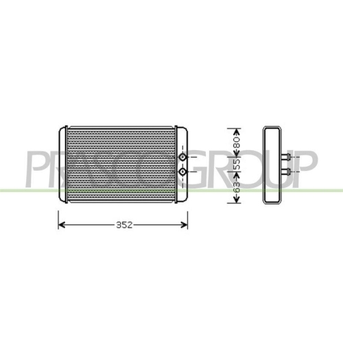 Heat Exchanger Interior Heating Prasco CI950H003 Aq for Citroën Front