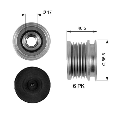 Generatorfreilauf Gates OAP7060 Drivealign&trade; f&uuml;r Mercedes Benz Mercedes Benz