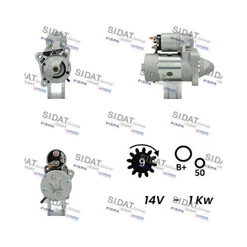 Starter Sidat S12MA0659A2 f&uuml;r Alfa Romeo Fiat Lancia