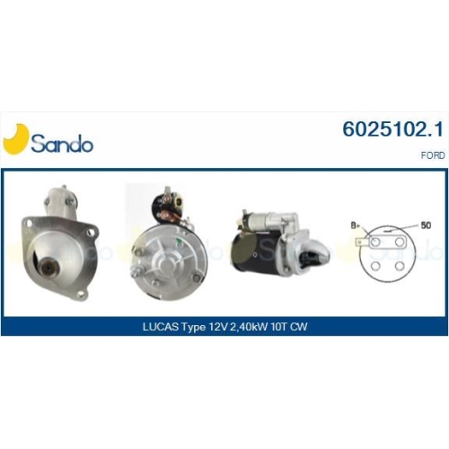 Starter Sando 6025102.1 für Ford New Holland