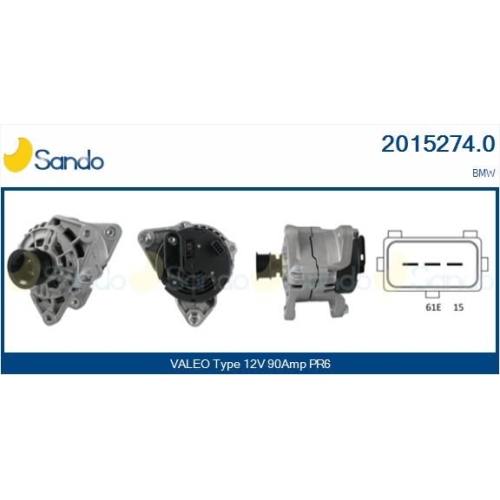 Generator Sando 2015274.0 f&uuml;r Bmw Opel Hitachi Mini